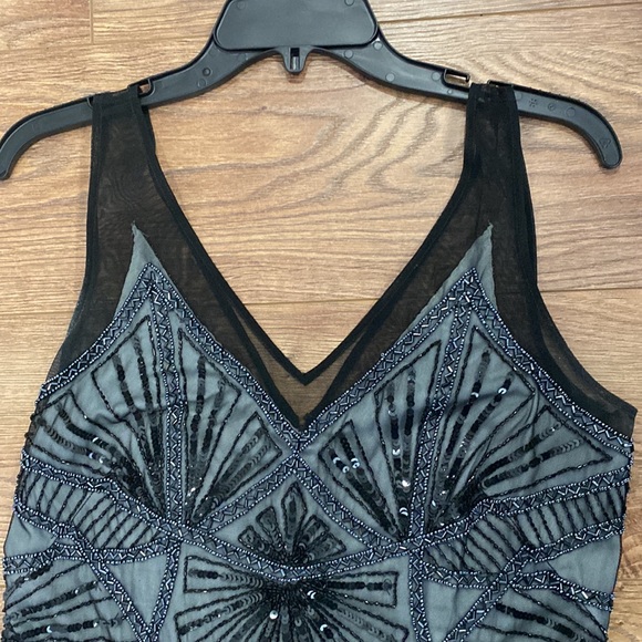 Size 10 lined beaded just above the knee cocktail dress. - Picture 2 of 7